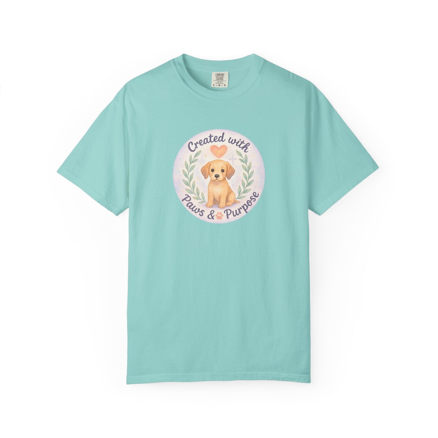Created with Paws & Purpose T-Shirt, Pet Lover Gift, Dog Lover Apparel, Animal Rescue Support, Unique Gifts for Dog Owners