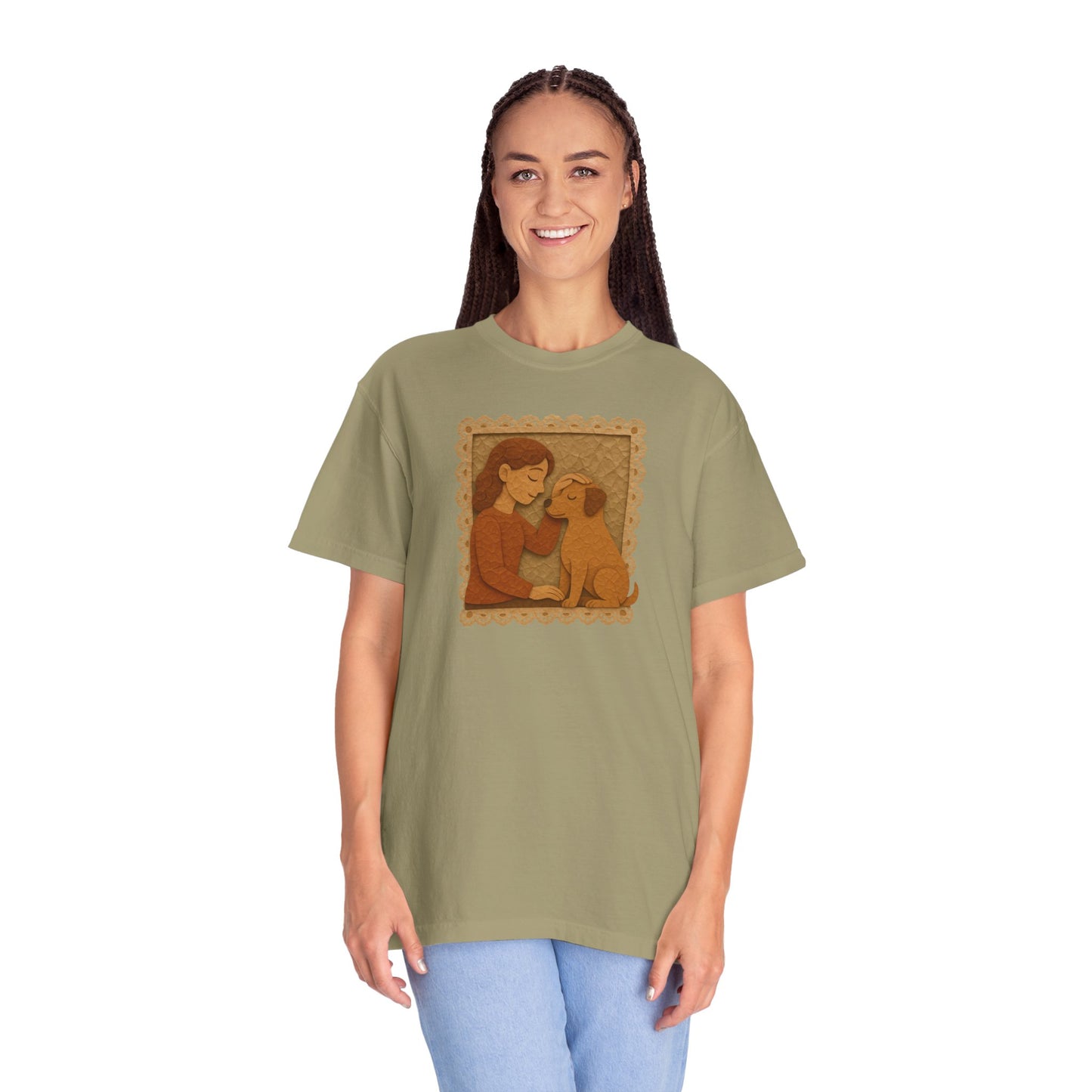 Dog Mom T-shirt - Unisex Garment-Dyed Tee for Dog Lovers