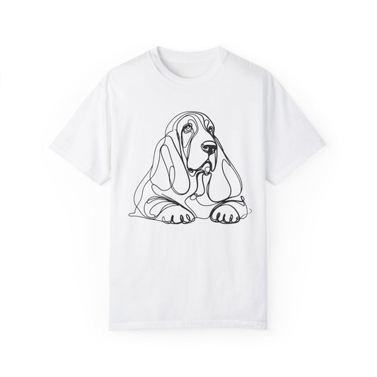 👃 Low & Loyal – Basset Hound Line Art Tee – Perfect for Dog Lovers