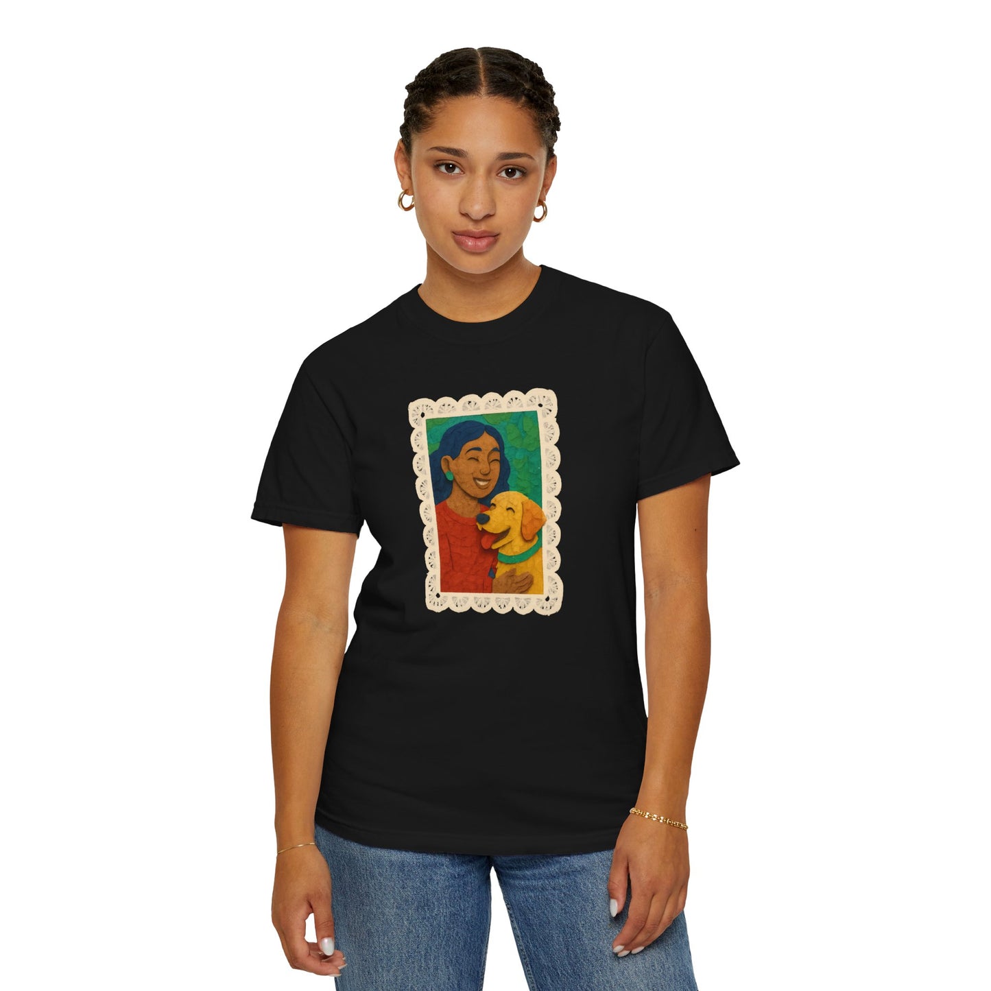 Dog Mom T-shirt - Unisex Garment-Dyed Tee for Dog Lovers