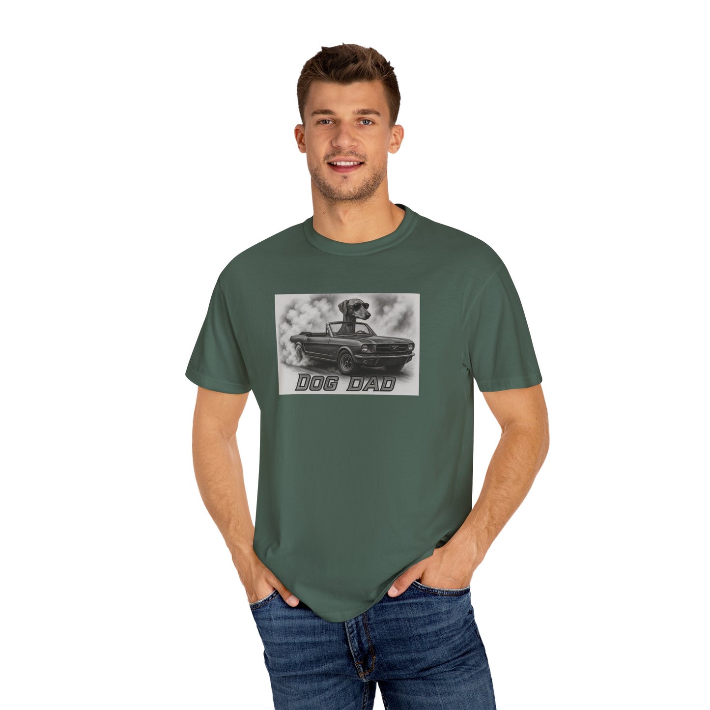 Dog Dad - Azawakh - Cool Dogs in Cool Cars T-Shirt Collection | Funny Dog Lover Apparel for Men