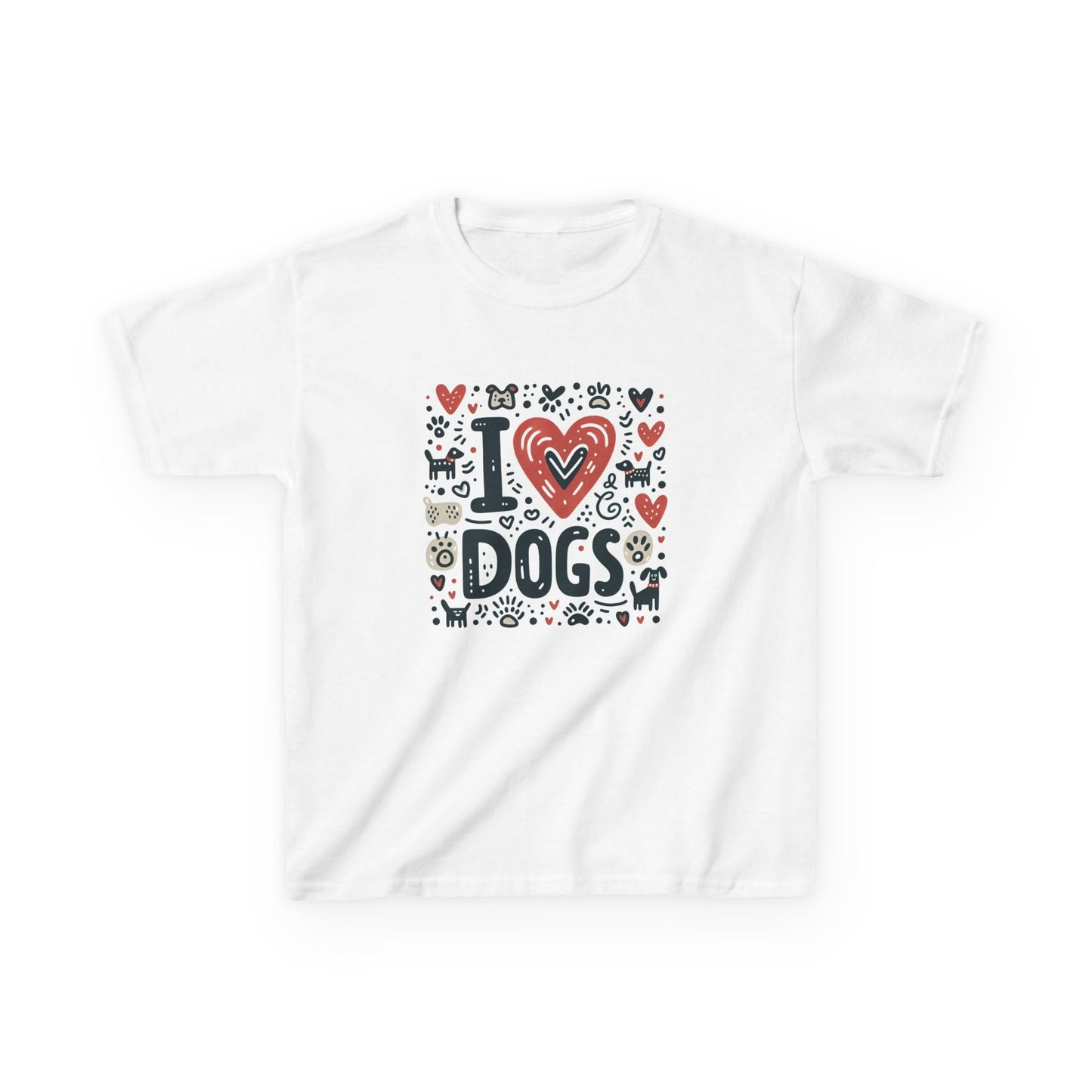 Kids Tee - Kids Love Dogs Design