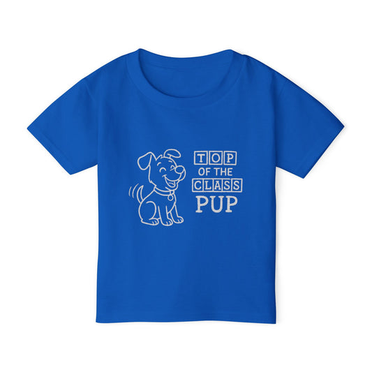 Top of the Class Pup Toddler T-Shirt | Cute Dog Tee for Kids, Birthday Gift, Dog Lovers, Animal Themed Apparel, Gift for Pet Parents