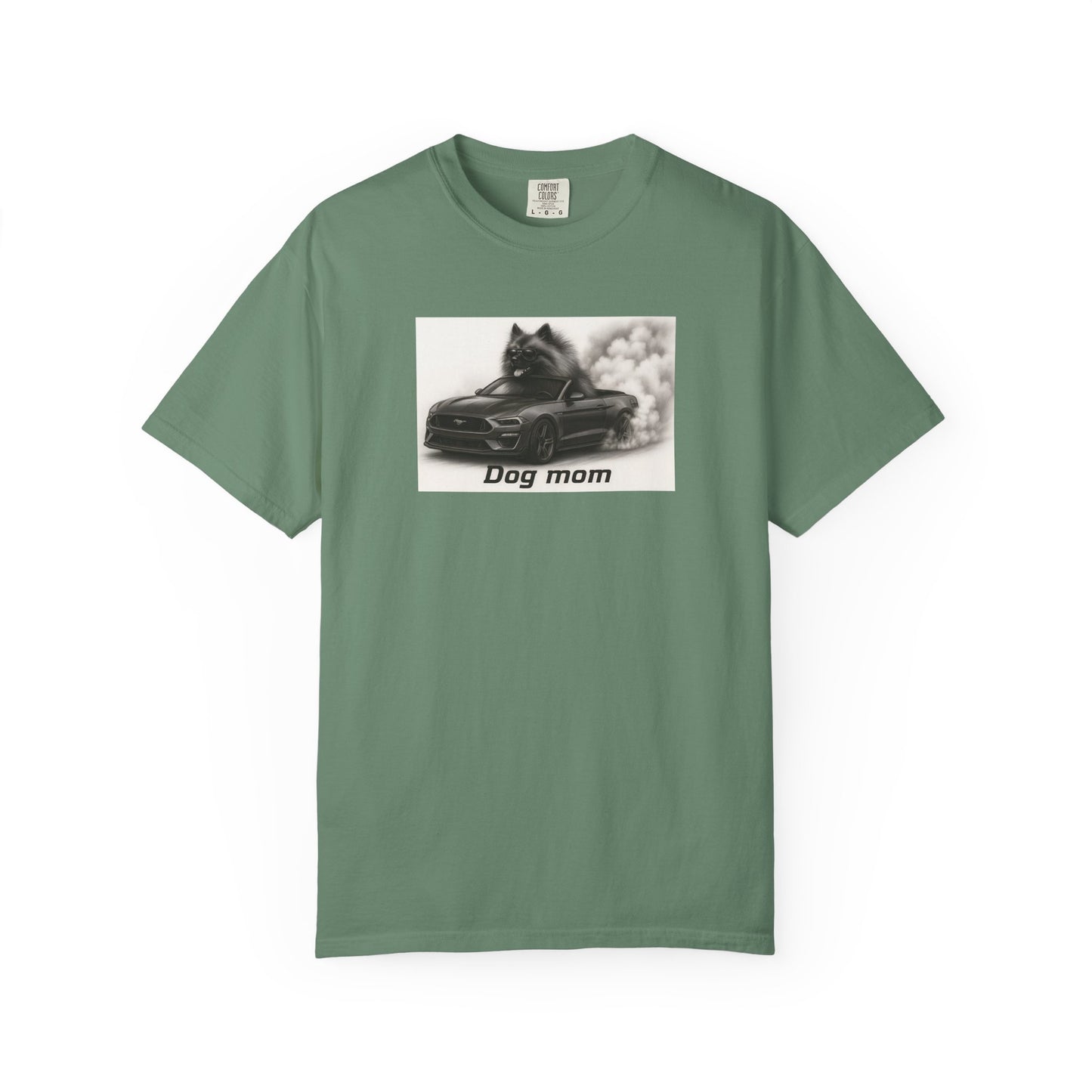 Dog Mom - Keeshond - “Cool Dogs in Cool Cars” T-Shirt Collection