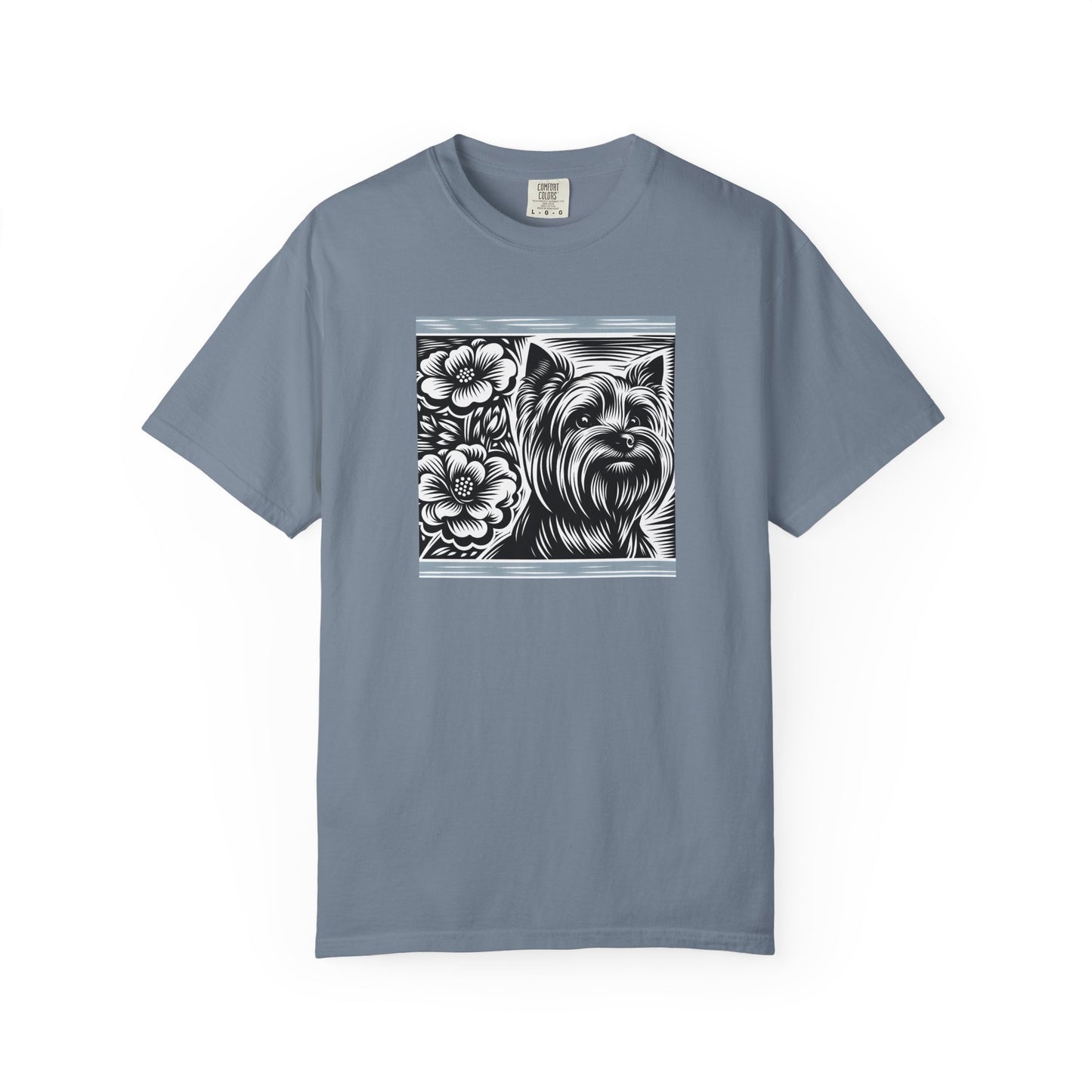 Cute Yorkie Floral T-Shirt for Dog Lovers