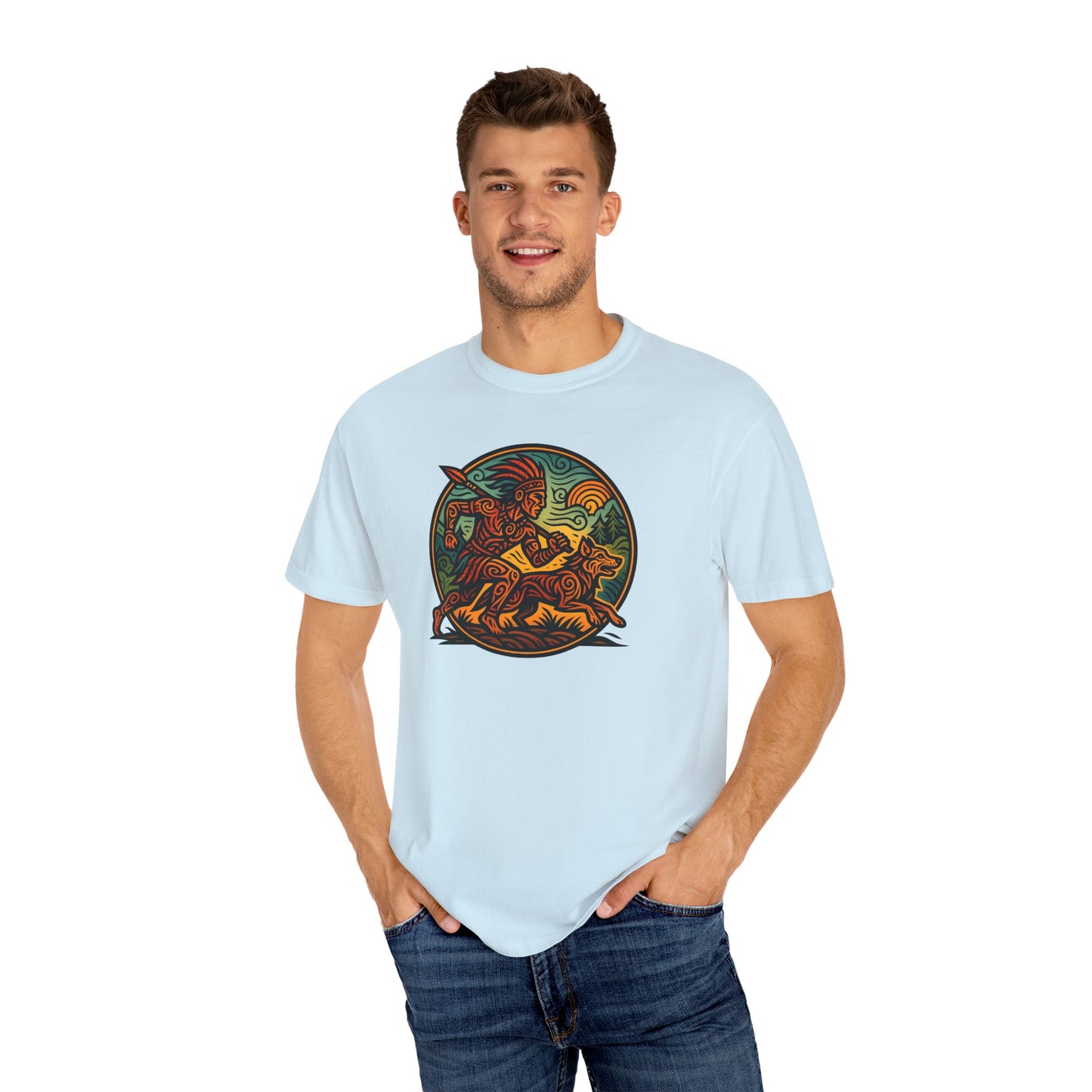 Vintage-Inspired Garment-Dyed T-Shirt, Artistic Tee for Nature Lovers, Perfect Gift for Birthdays, Casual Outings, Eco-Friendly Fashion