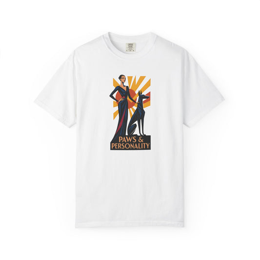 Trendy Cat Lover T-Shirt, Paws & Personality Graphic Tee, Gift for Cat Owners, Stylish Pet Apparel, Unique Cat Mom Shirt