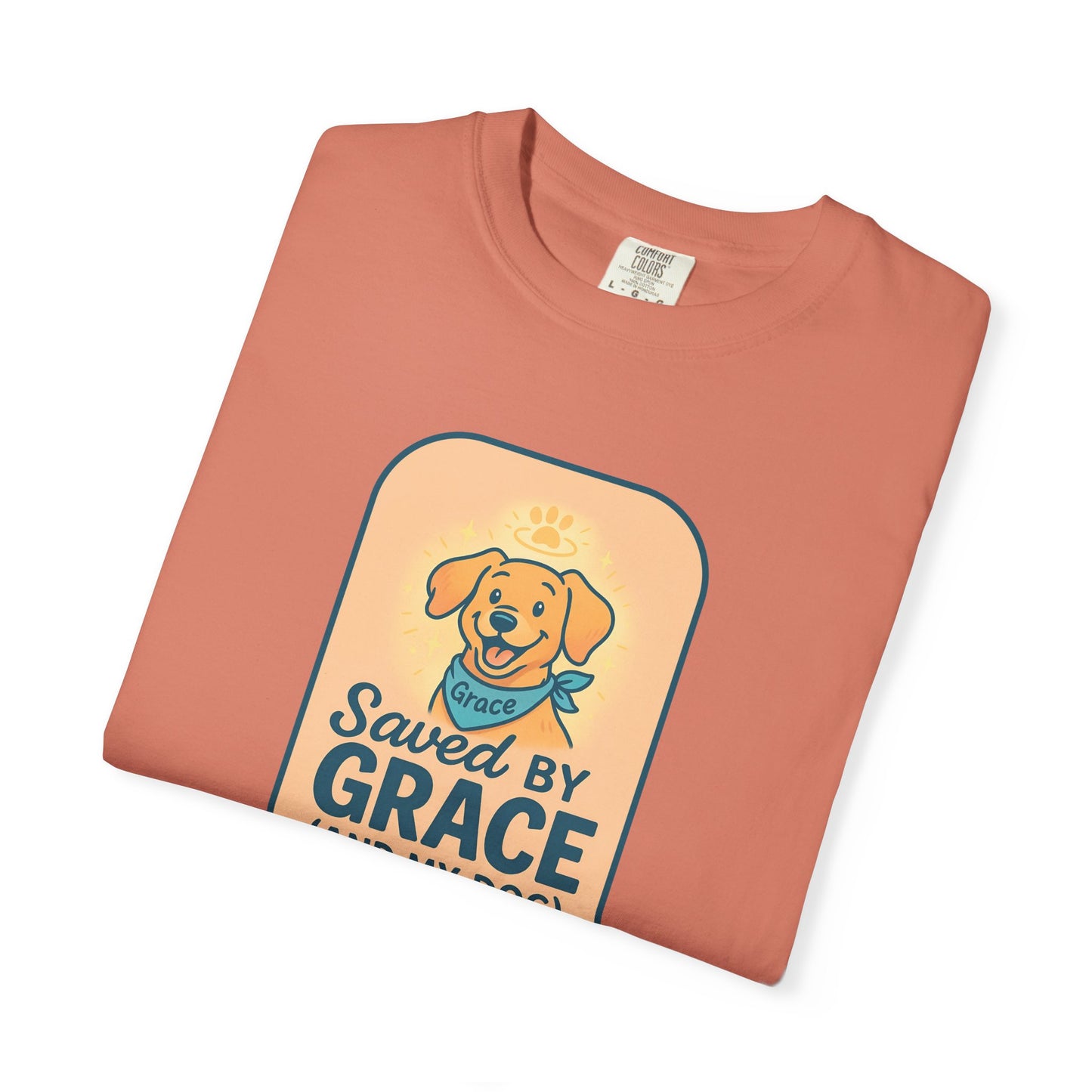 Dog Lover's Saved by Grace T-Shirt, Pet Lover Gift, Casual Tee, Birthday, Dog Adoption, Unisex Fashion, Cute Animal Shirt