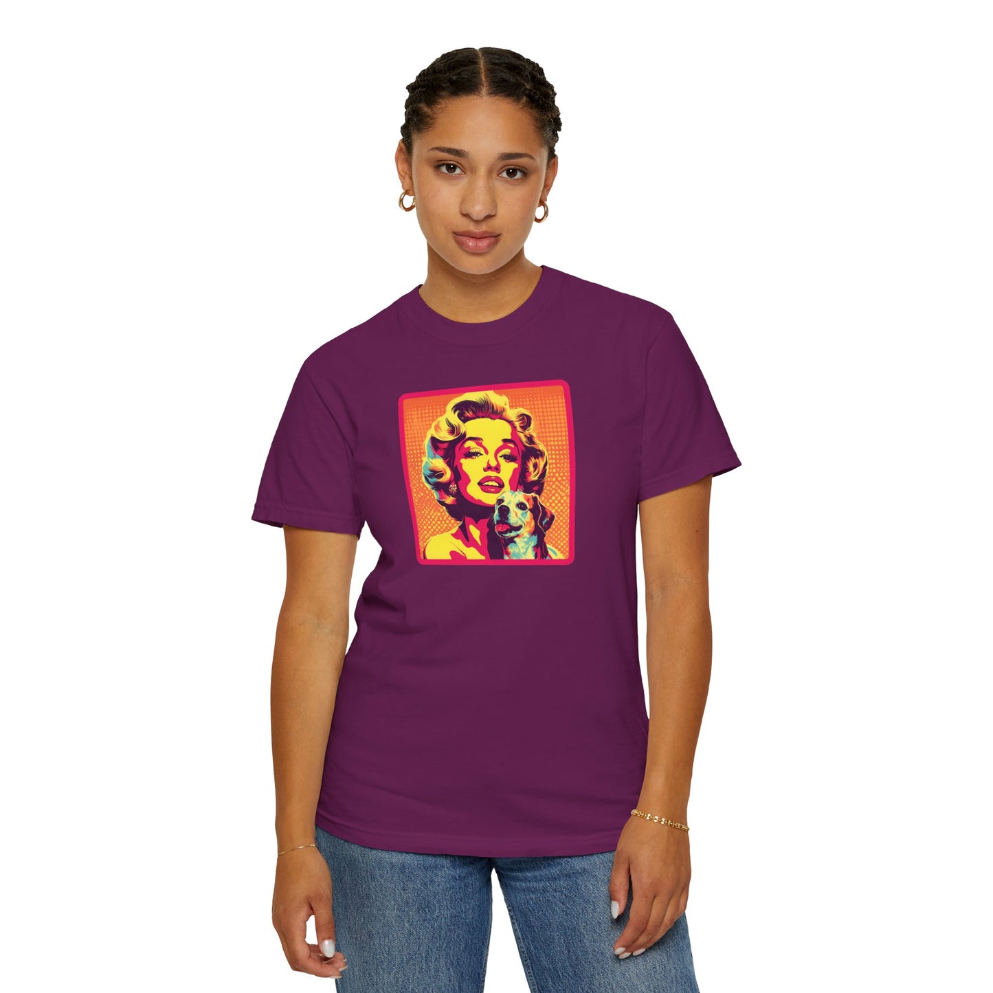 Vintage Dog Mom T-shirt - Unisex Garment-Dyed Tee for Dog Lovers
