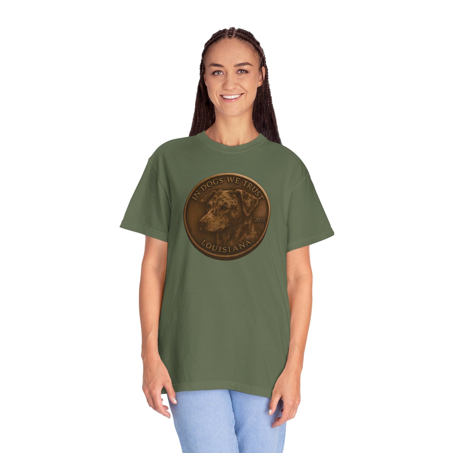 Louisiana State Coin T-Shirt Collection - Proud Dog Breed Illustrations