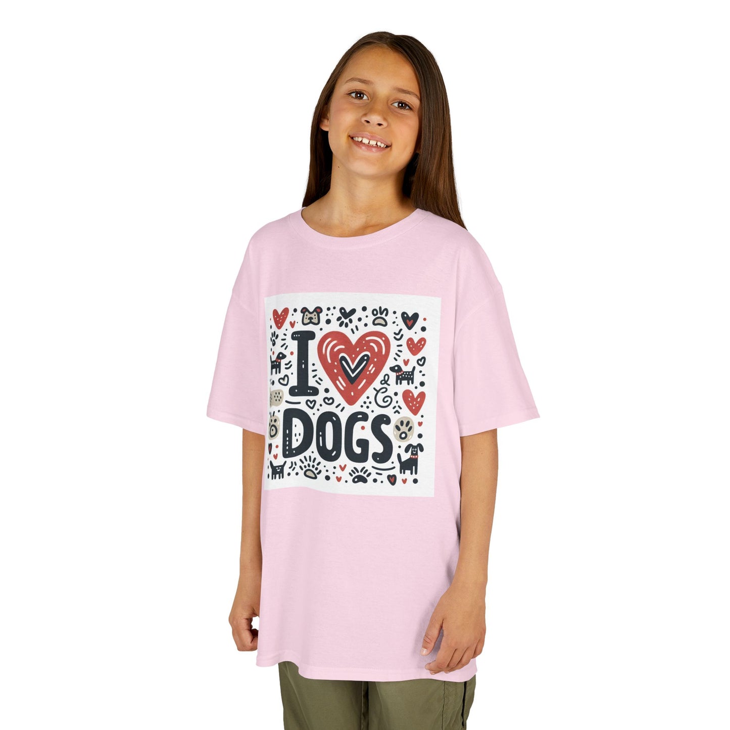 Kids Tee - Kids Love Dogs Design