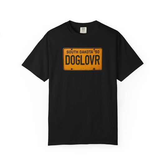 Vintage South Dakota DOGLOVR State License Plate T-Shirt