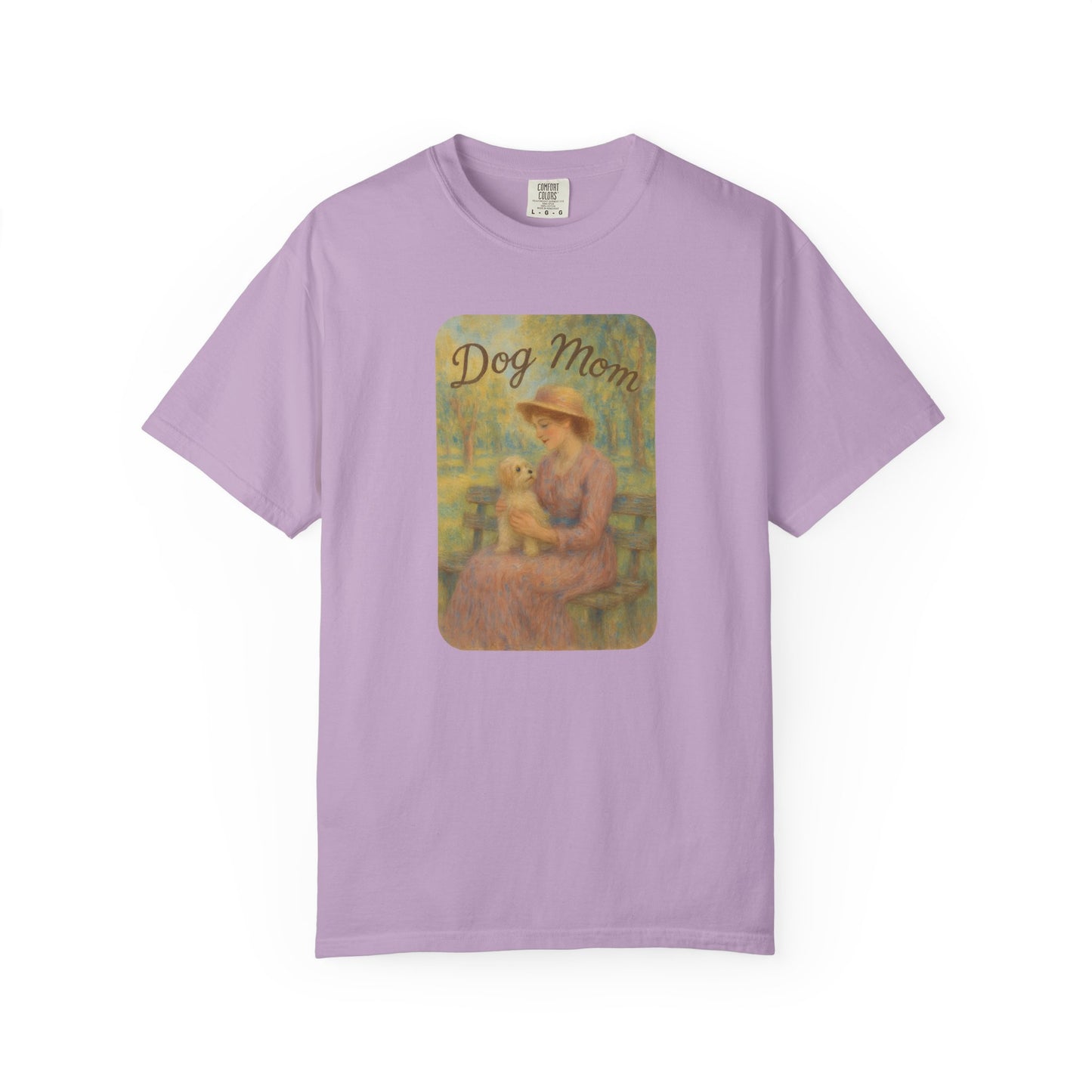 Dog Mom Garment-Dyed T-Shirt - Perfect Gift for Pet Lovers, Casual Wear, Dog Owners, Mother's Day, Dog-Themed Apparel