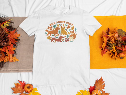Wild About Paws Unisex T-Shirt | Animal Lovers Gift, Pet Lover Apparel, Nature T-Shirt, Casual Wear, Gift for Dog Lovers