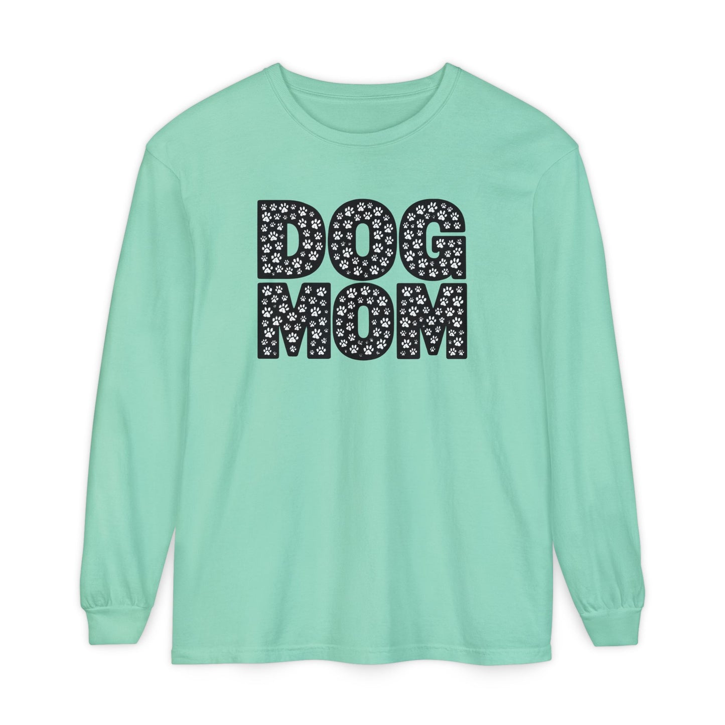 Dog Mom Long Sleeve T-Shirt, Gift for Dog Lovers, Casual Wear, Pet Owner Apparel, Mother's Day Gift, Dog Themed Fashion