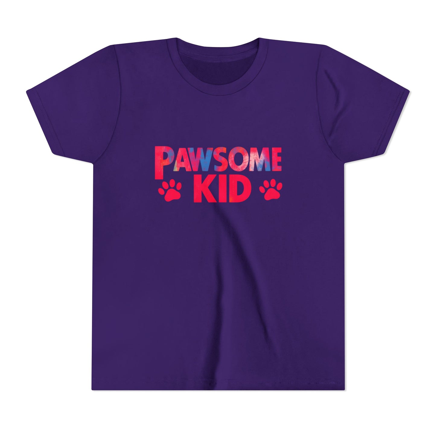 Pawsome Kid Tee, Youth Short Sleeve T-Shirt for Animal Lovers, Fun Gift for Kids Birthday, Pet Lovers Apparel, Cute Animal Shirt