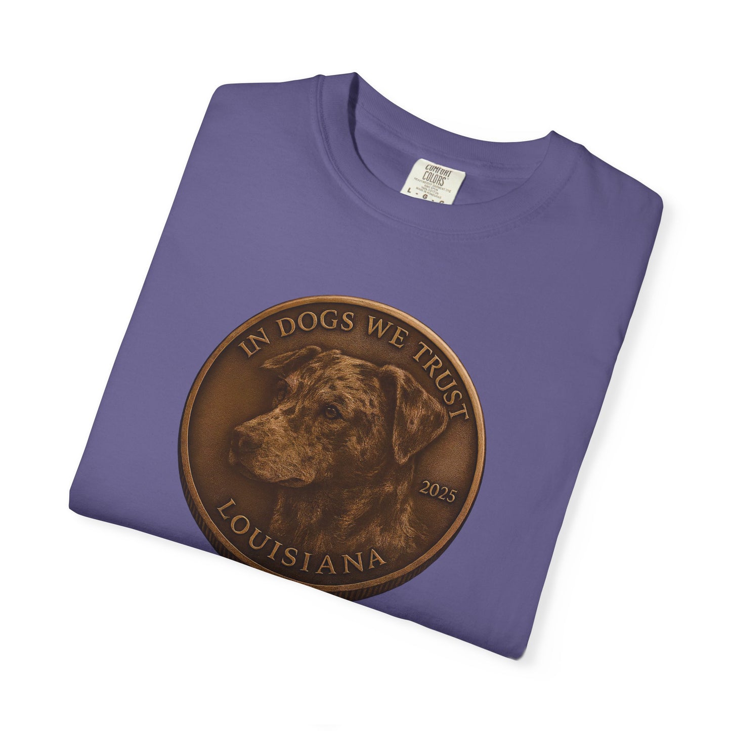 Louisiana State Coin T-Shirt Collection - Proud Dog Breed Illustrations