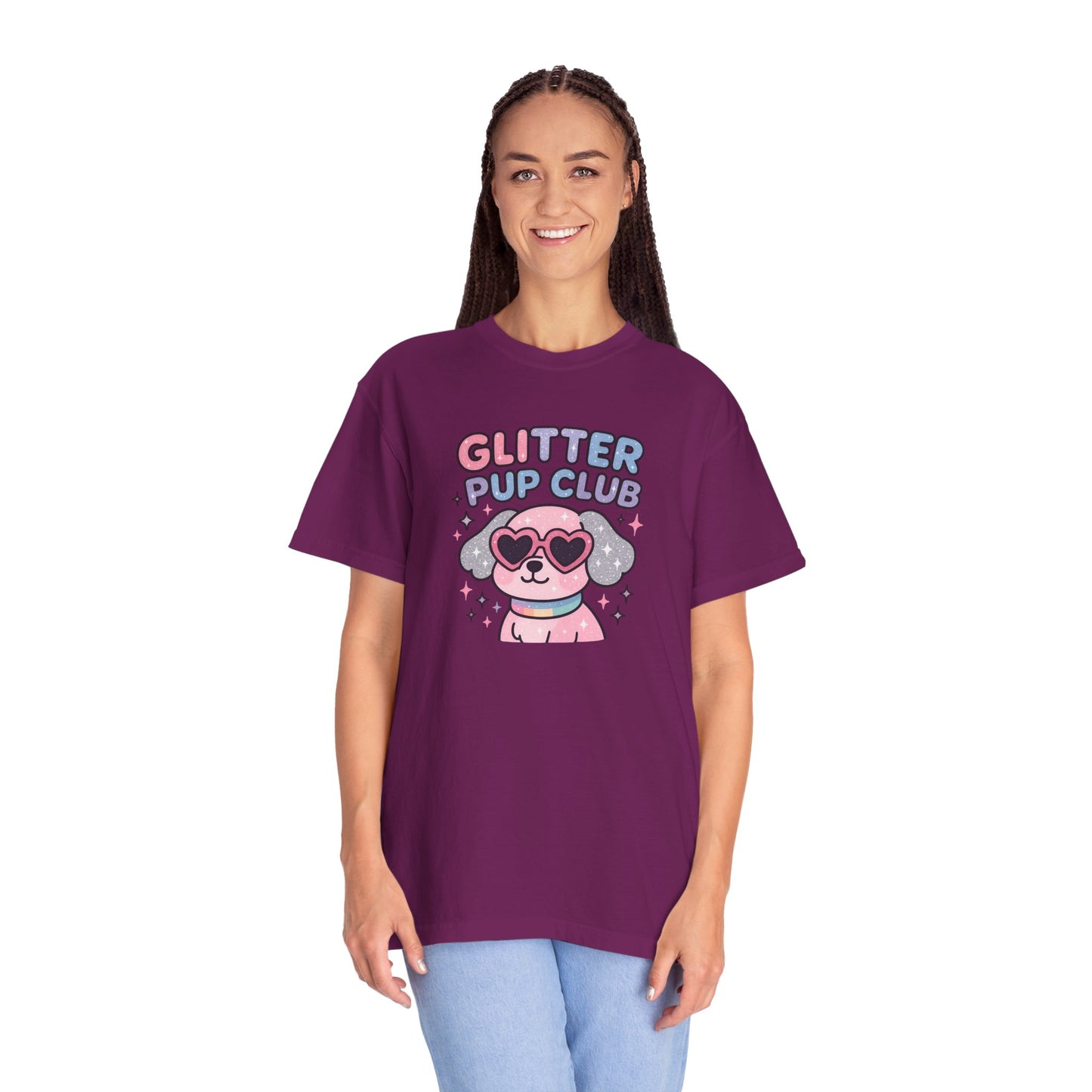Glitter Pup Club Unisex T-Shirt, Cute Dog Tee, Pet Lovers Gift, Fun Casual Wear, Animal Lover Shirt, Summer Essentials