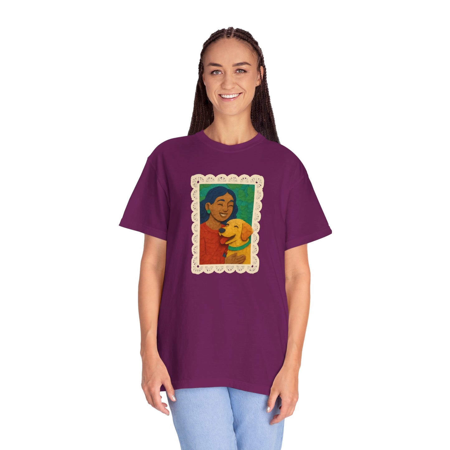 Dog Mom T-shirt - Unisex Garment-Dyed Tee for Dog Lovers