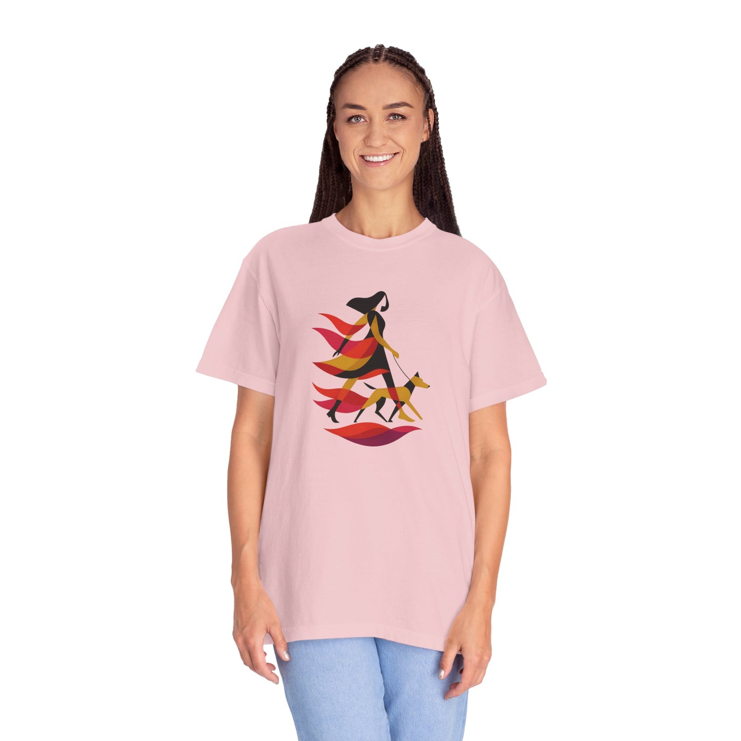 Nature-Inspired Dog Mom Walking Tee