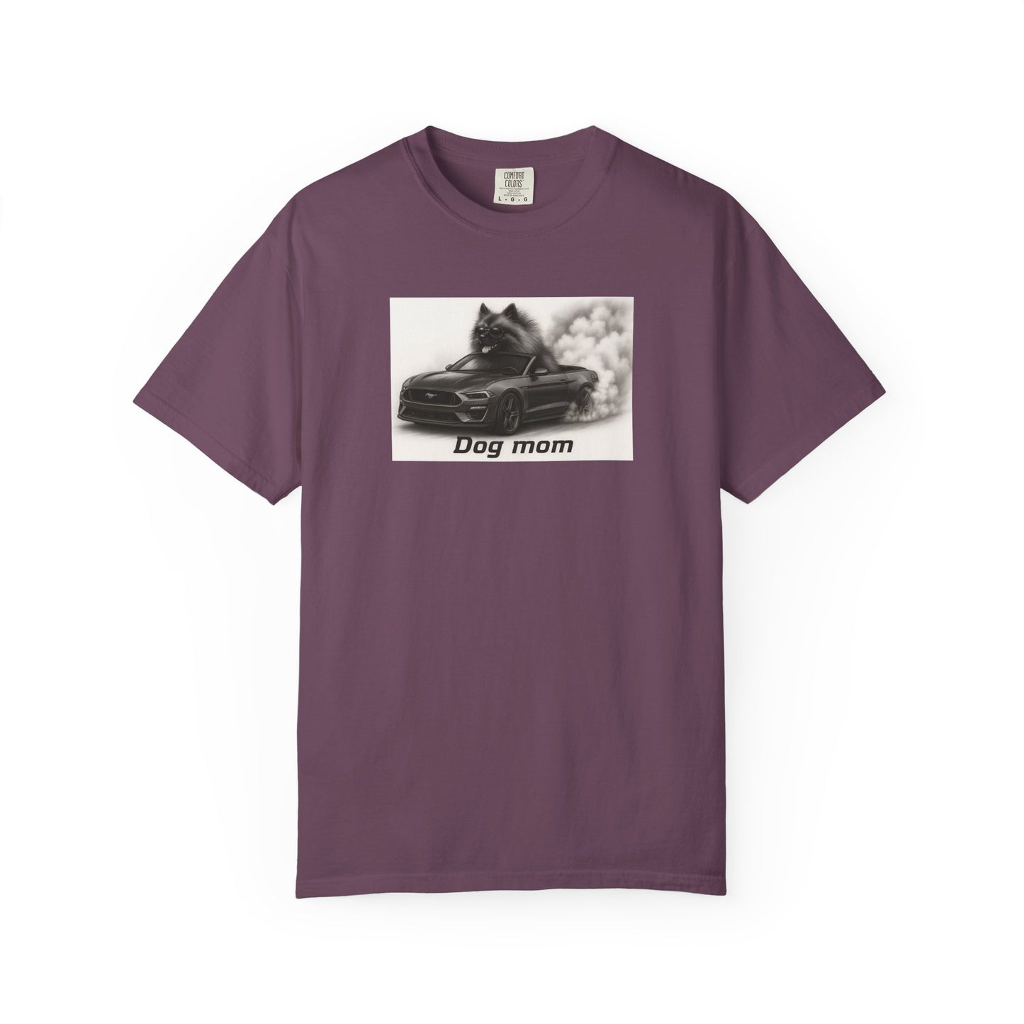 Dog Mom - Keeshond - “Cool Dogs in Cool Cars” T-Shirt Collection