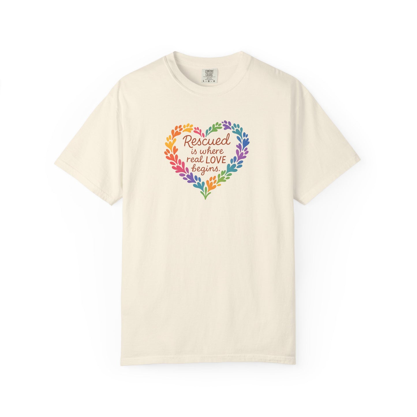 Heartwarming Rescue T-Shirt for Animal Lovers, Gift for Pet Owners, Adoption Day, Love Your Pet, Eco-Friendly Apparel
