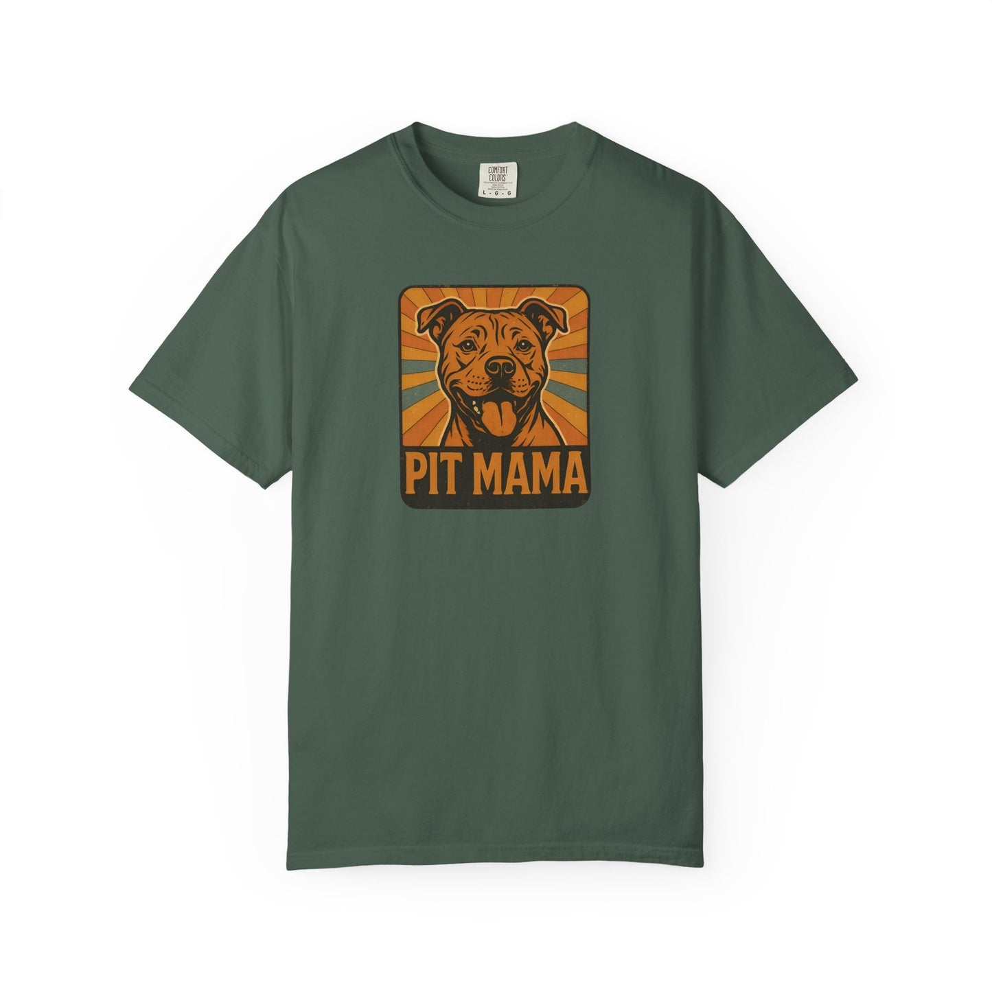 Pit Mama Unisex Garment-Dyed T-Shirt, Dog Lover Gift, Animal Rescue Tee, Pitbull Mom Shirt, Casual Wear, Pet Mom Apparel