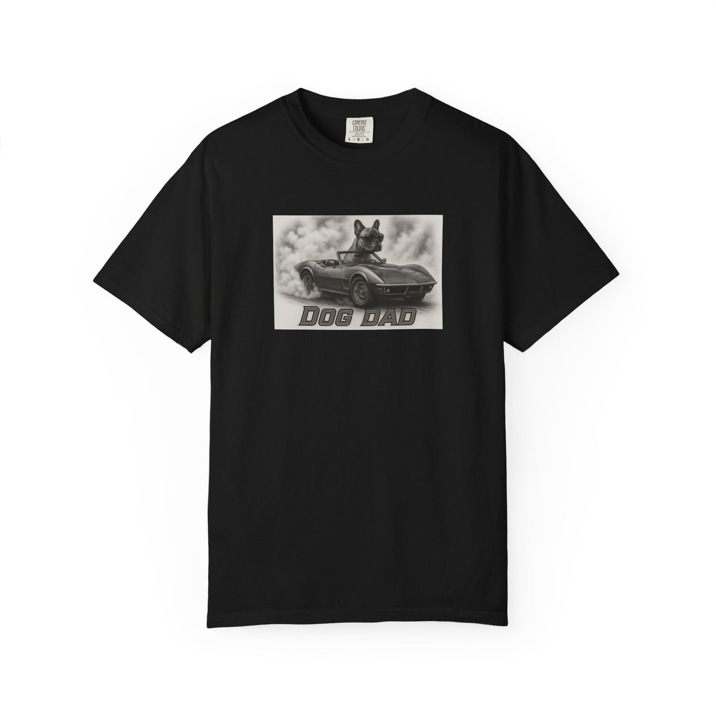 Dog Dad - French Bulldog - Cool Dogs in Cool Cars T-Shirt Collection