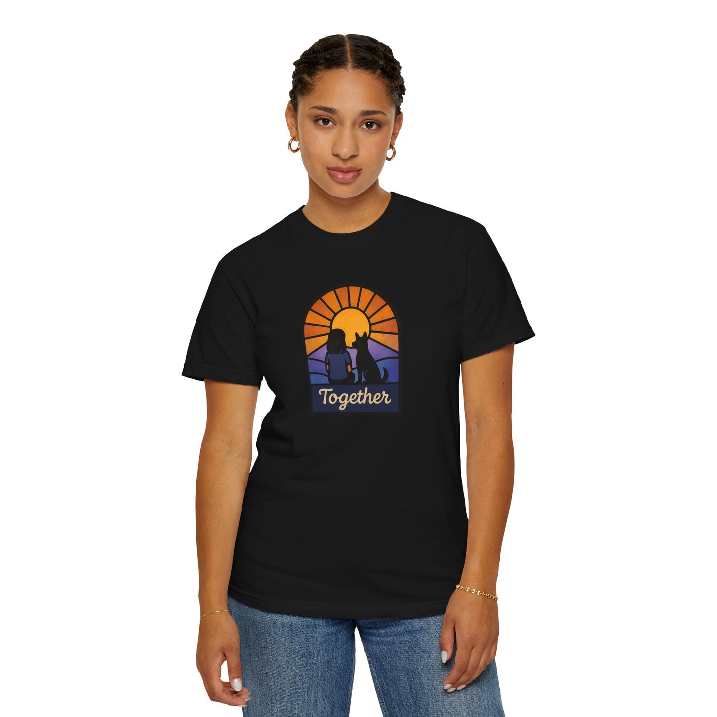 Together Sunset Graphic T-Shirt, Unisex Tee for Families, Casual Wear, Gift for Nature Lovers, Summer Vibe Apparel, Retro Style Shirt