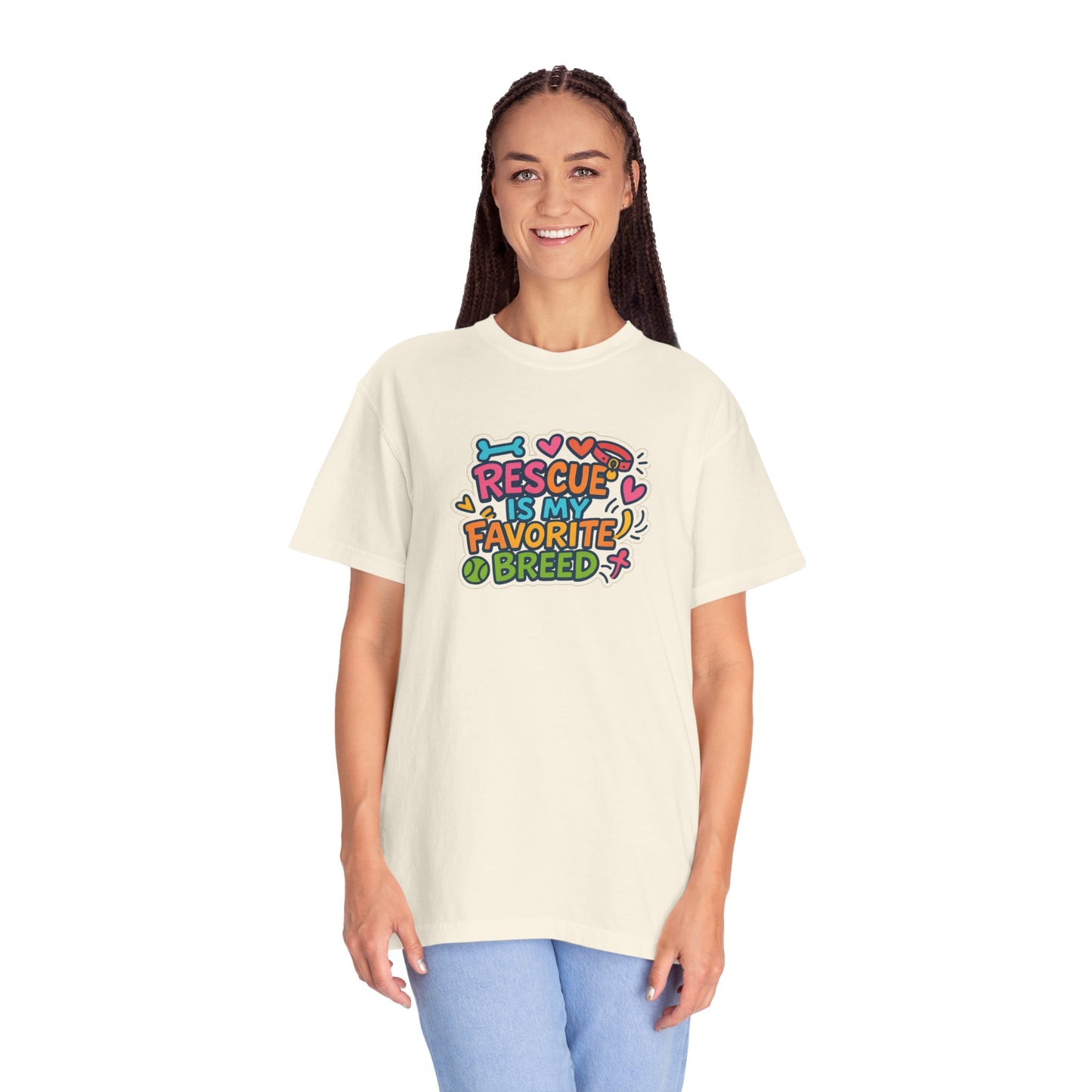 Rescue is my favorite breed -Dog Lover T-Shirt