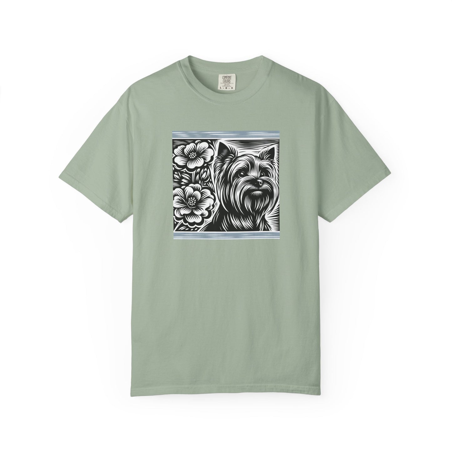 Cute Yorkie Floral T-Shirt for Dog Lovers