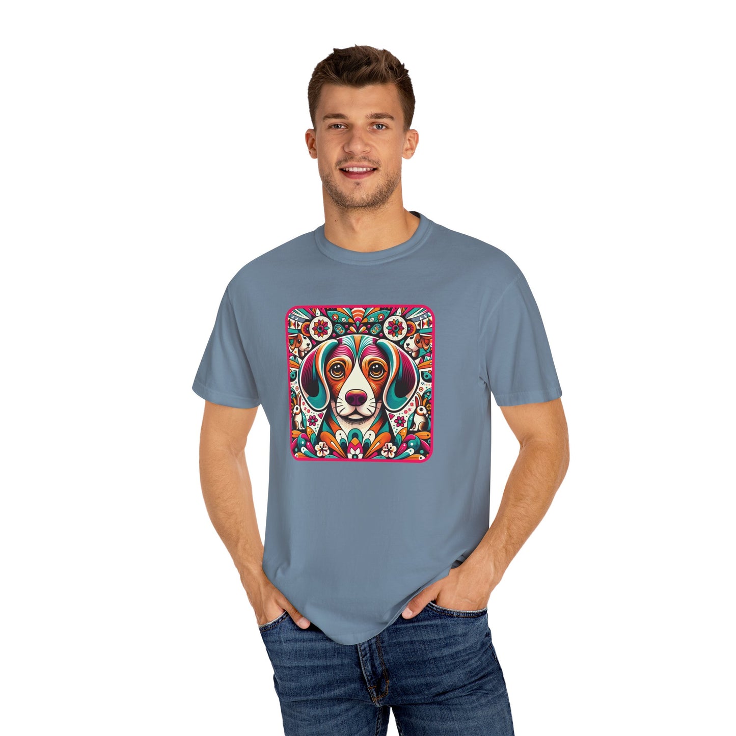 Colorful Dog Art Unisex T-Shirt - Perfect for Animal Lovers