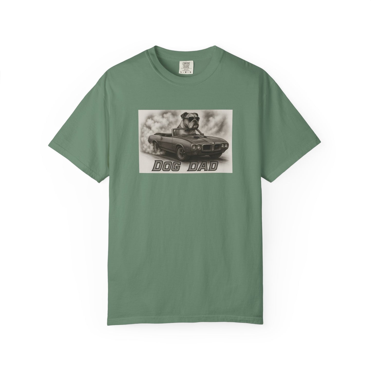 Dog Dad - Bulldog - Cool Dogs in Cool Cars T-Shirt Collection | Funny Dog Lover Apparel for Men