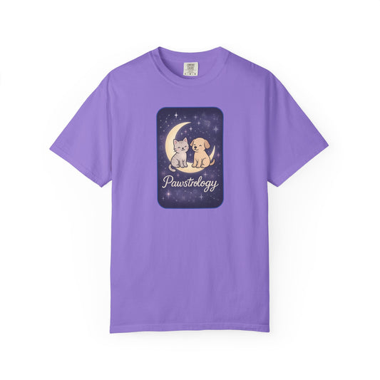 Pawstrology Graphic T-shirt, Cute Pet Astrology Tee, Unisex Animal Lover Shirt, Gifts for Cat Dog Owners, Celestial Pet Apparel