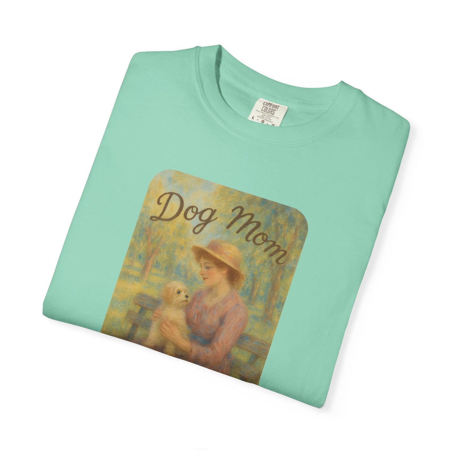Dog Mom Garment-Dyed T-Shirt - Perfect Gift for Pet Lovers, Casual Wear, Dog Owners, Mother's Day, Dog-Themed Apparel