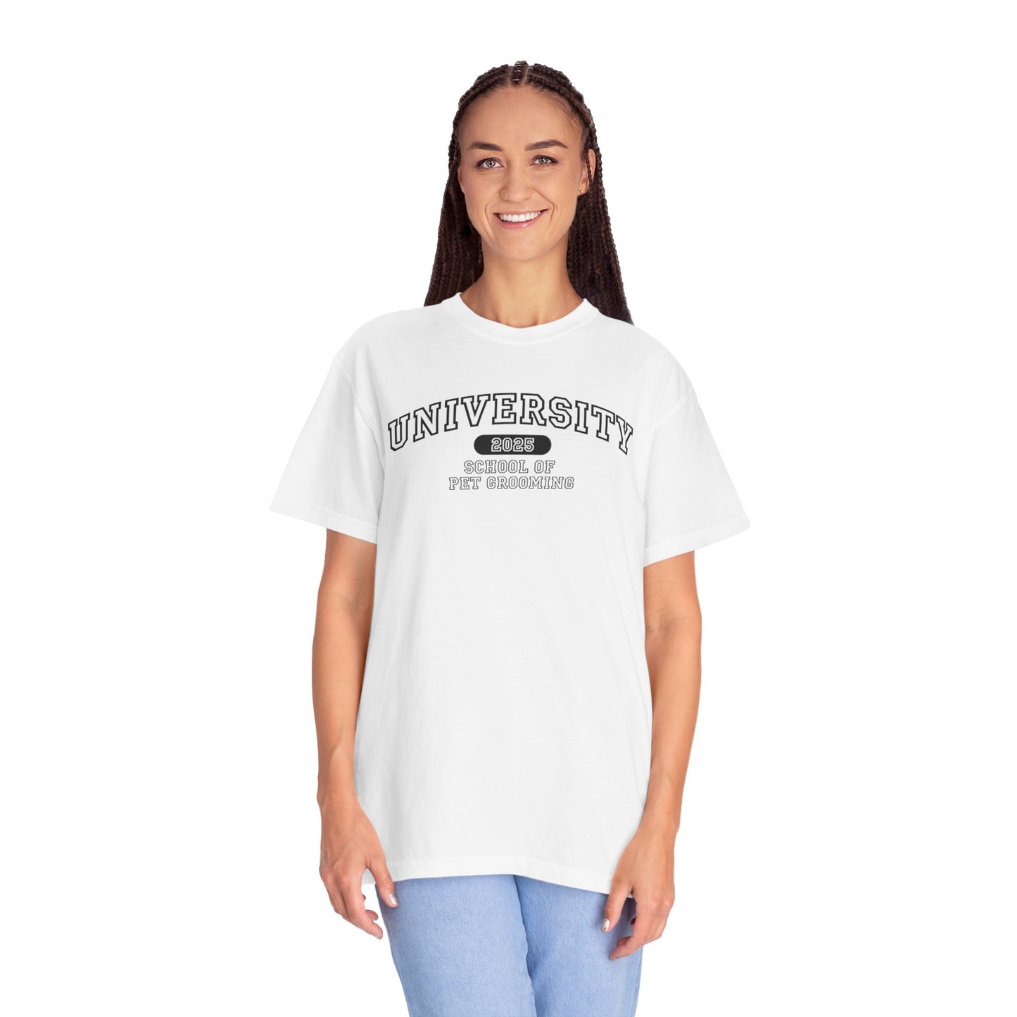University School of Pet Grooming Unisex Garment-Dyed T-Shirt - University Style