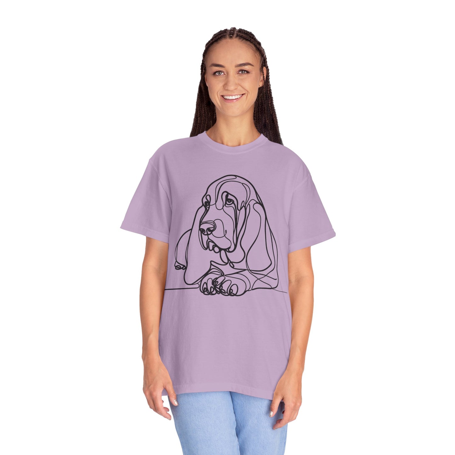 Basset Hound Line Art T-Shirt