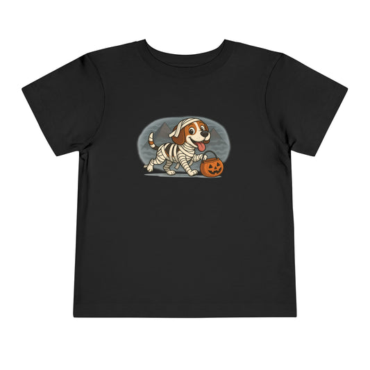 Toddler Halloween Tee, Cute Dog Costume Shirt, Kids Short Sleeve, Spooky Fun Apparel, Halloween Party Outfit