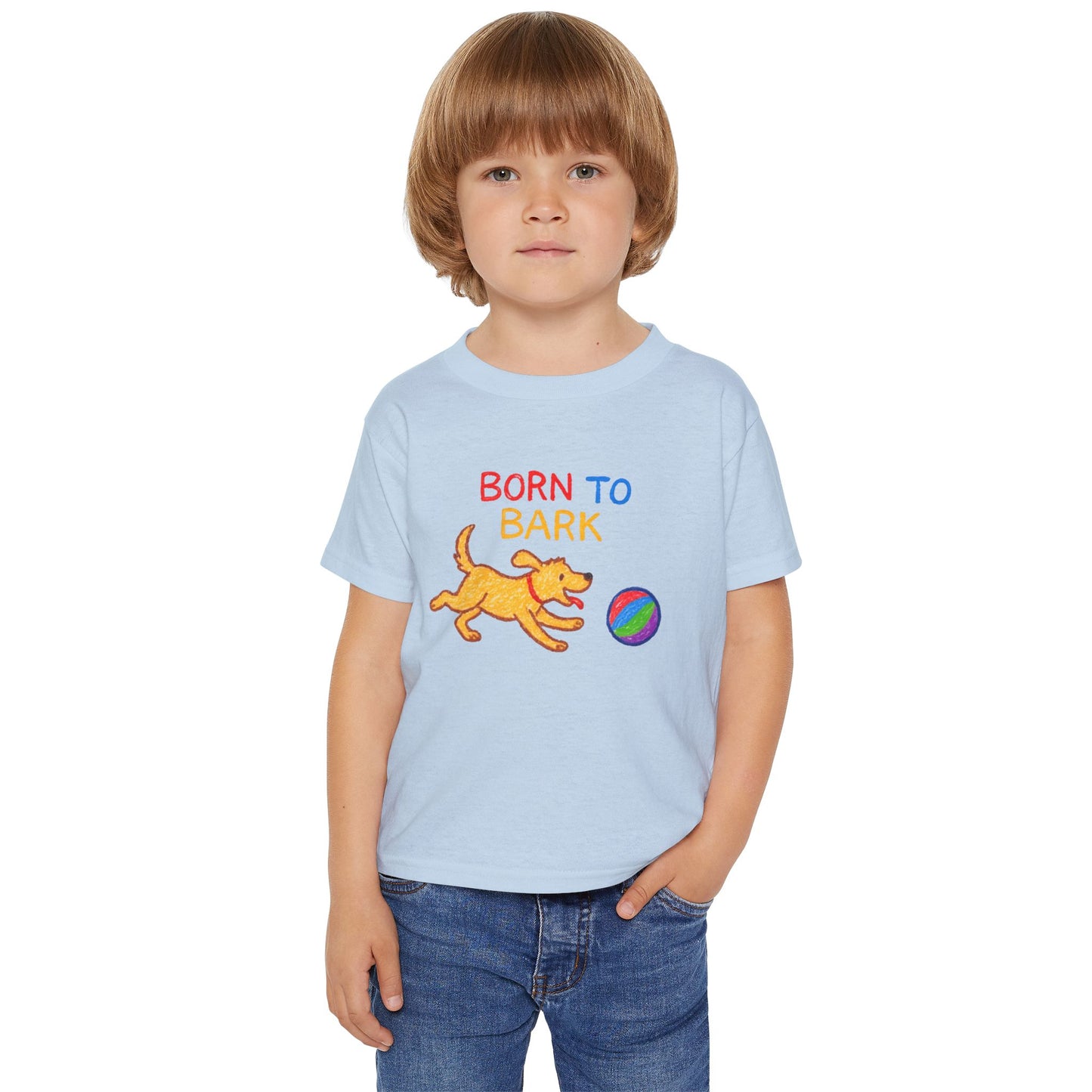 Toddler T-Shirt - Born to Bark Dog Lover Tee, Cute Pet Gift, Kids Dog Shirt, Birthday Present, Playful Puppy Love