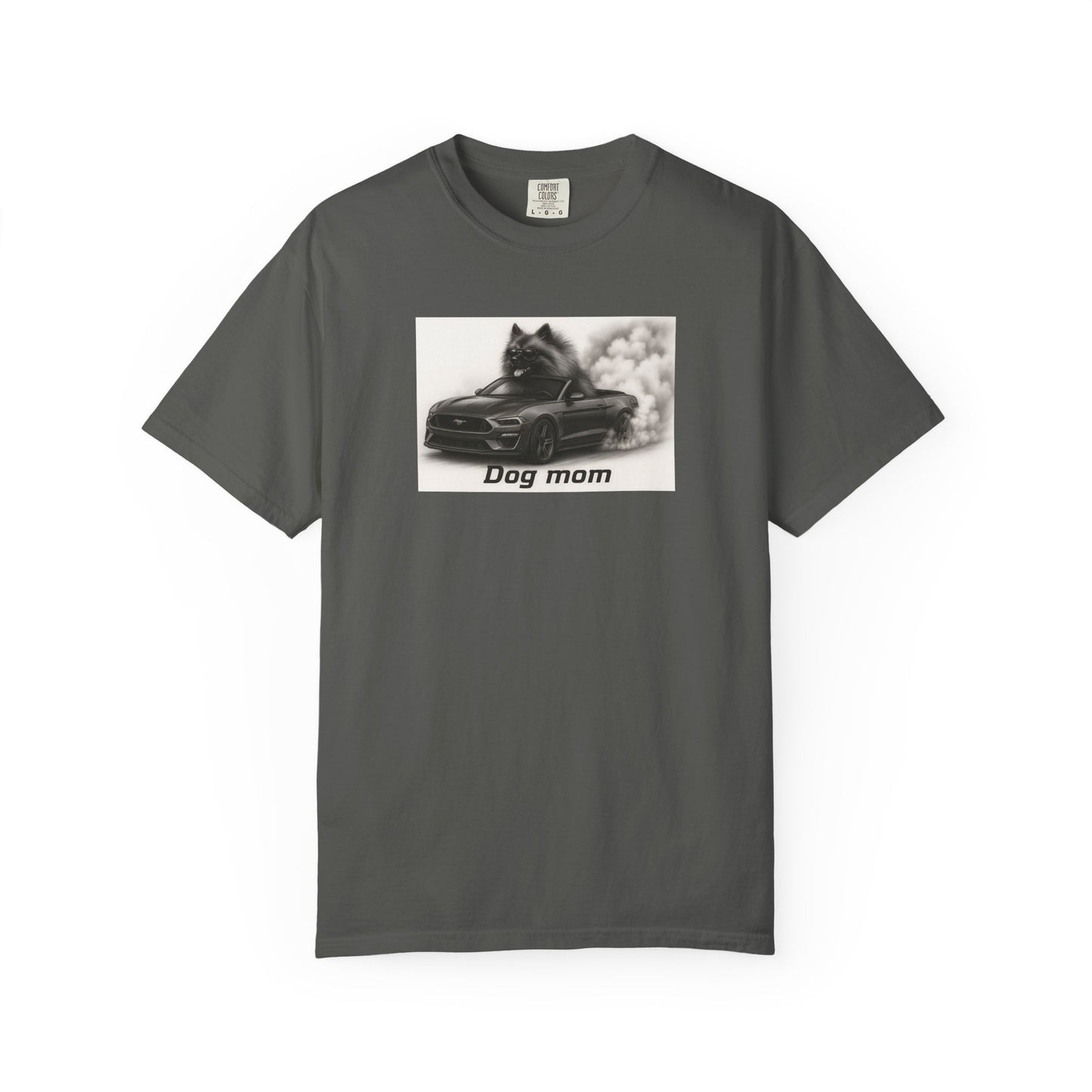 Dog Mom - Keeshond - “Cool Dogs in Cool Cars” T-Shirt Collection