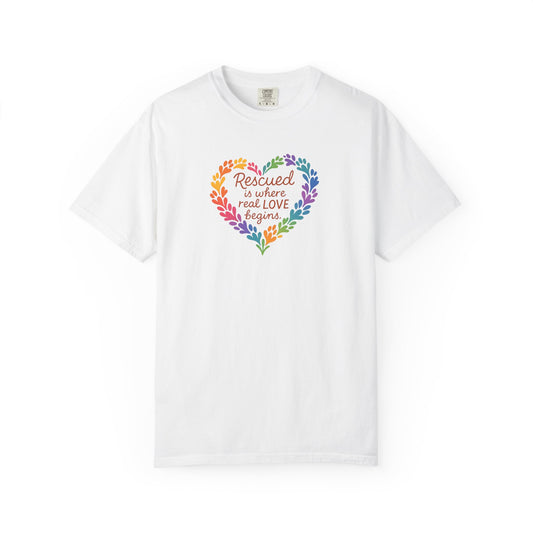 Heartwarming Rescue T-Shirt for Animal Lovers, Gift for Pet Owners, Adoption Day, Love Your Pet, Eco-Friendly Apparel