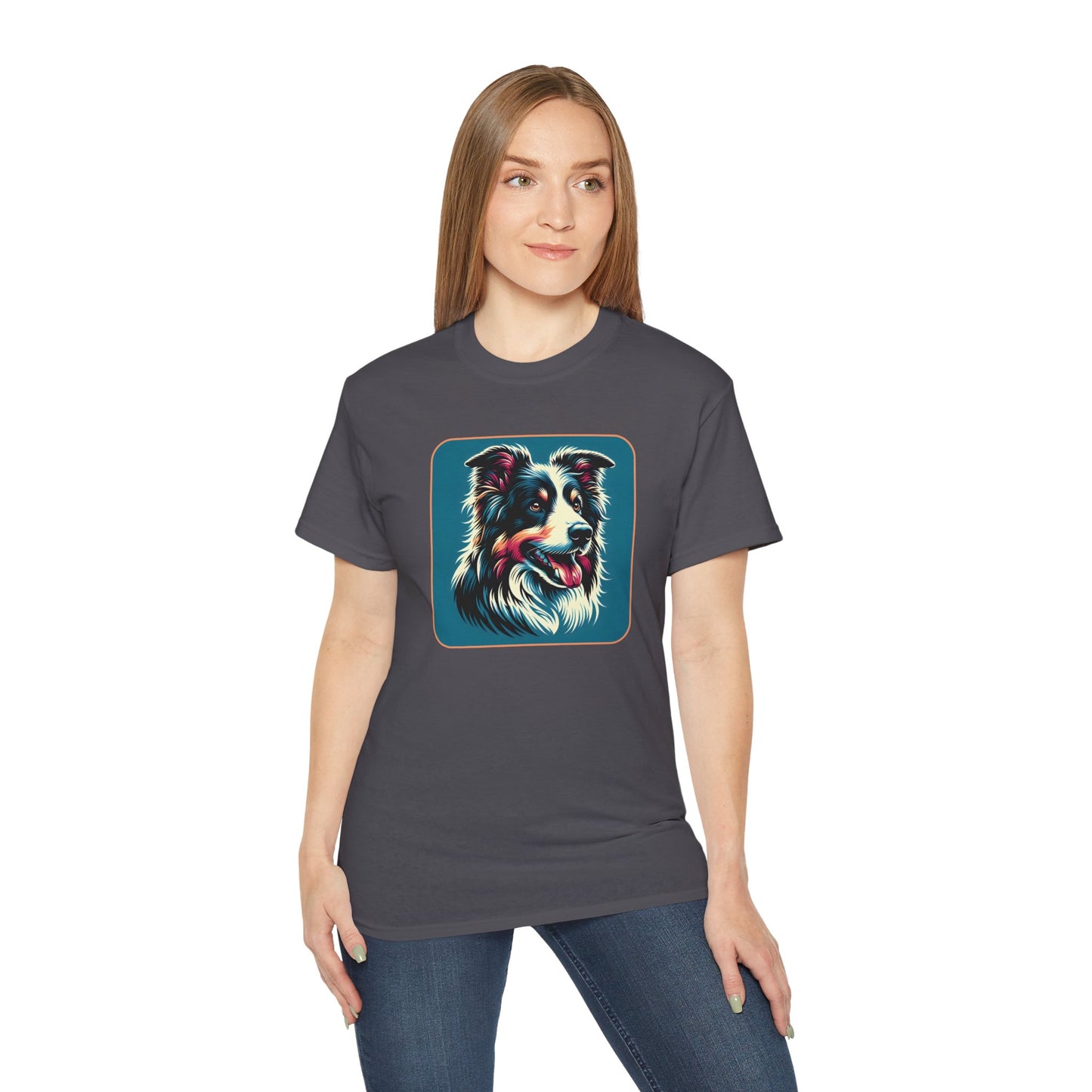 ⚡ Brain & Beauty – Colorful Border Collie Tee - Perfect for Pet Lovers