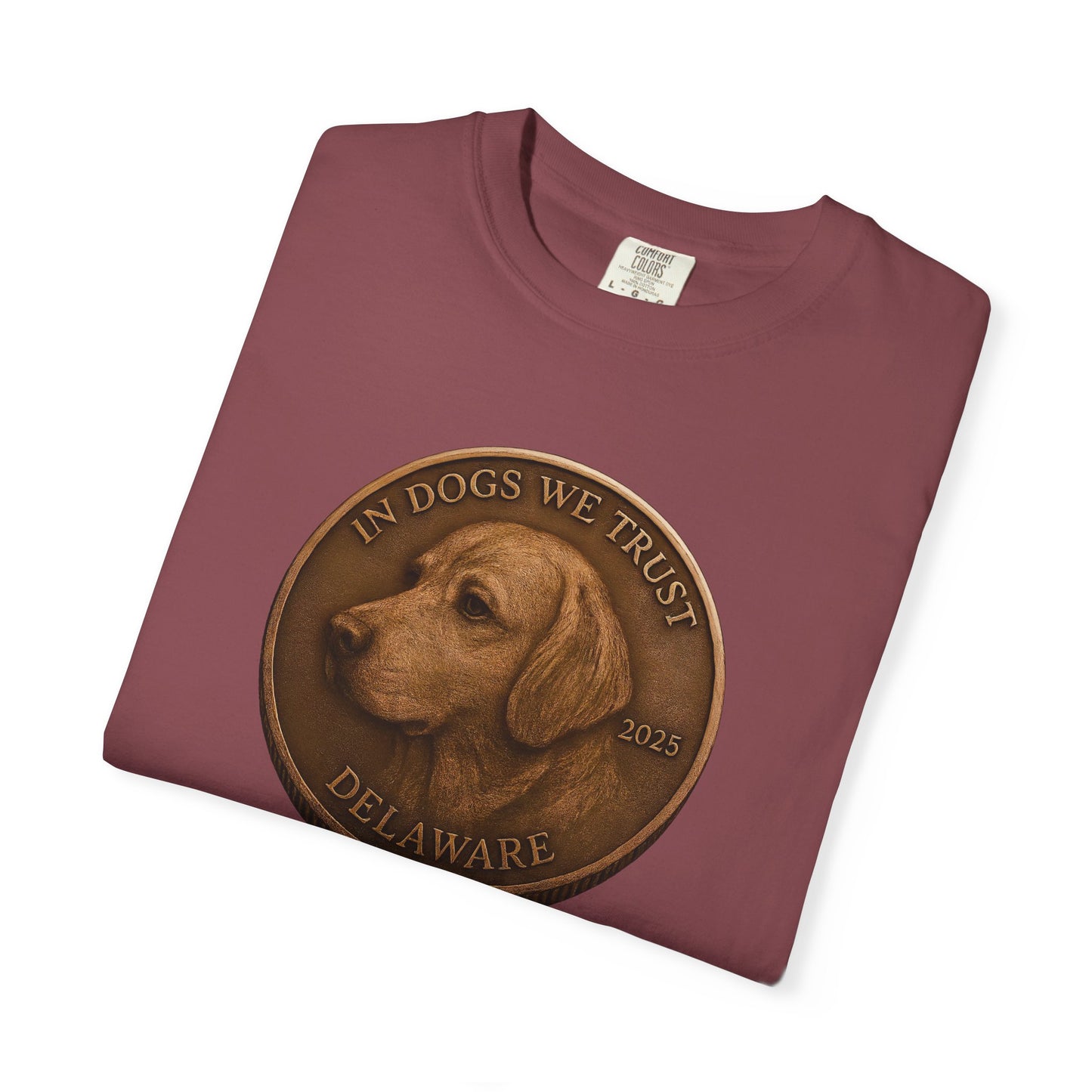 Delaware State Coin T-Shirt Collection - Proud Dog Breed Illustrations