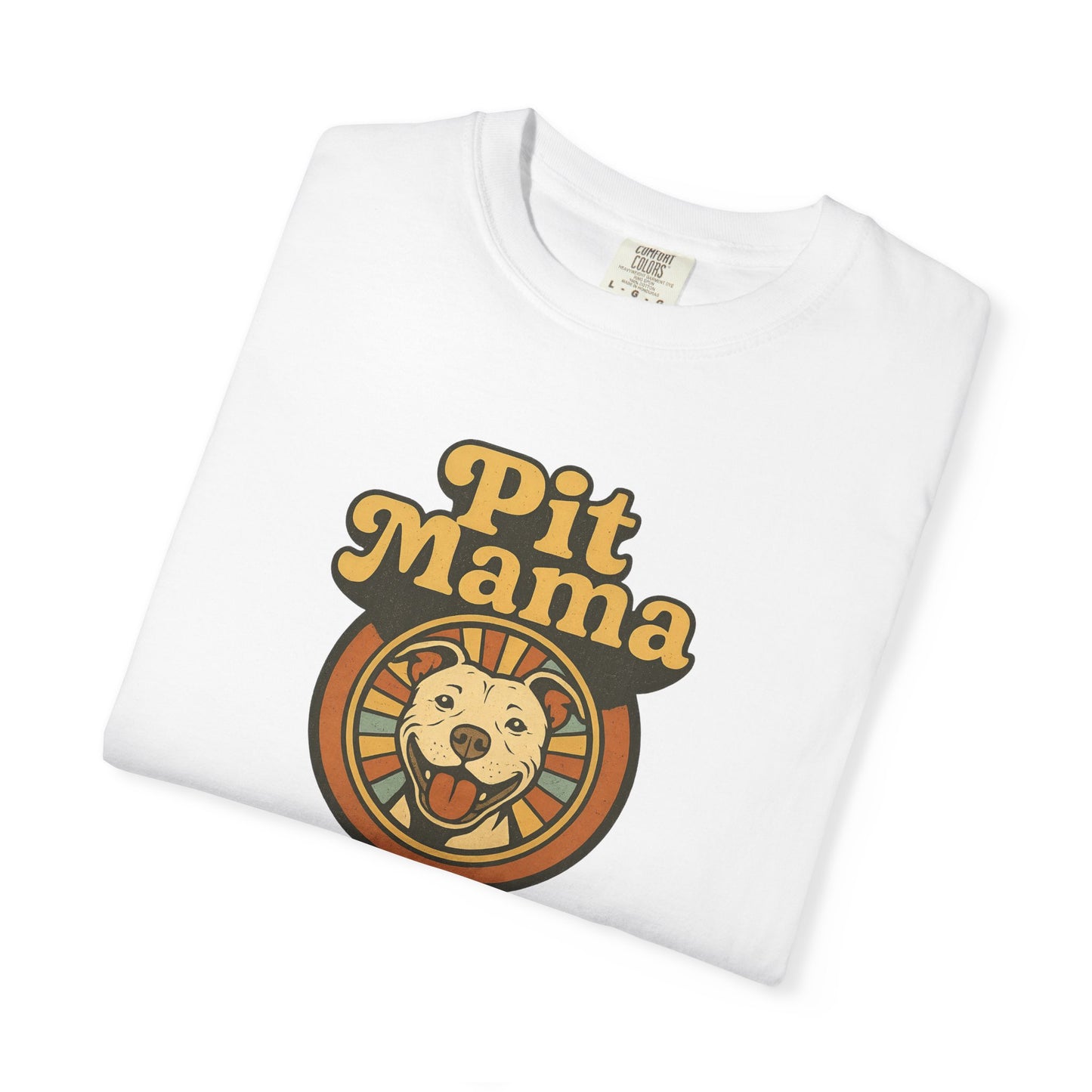 Pit Mama Unisex Garment-Dyed T-shirt | Perfect for Dog Lovers, Animal Advocates, Casual Wear, Mother's Day Gift, Pet Enthusiasts
