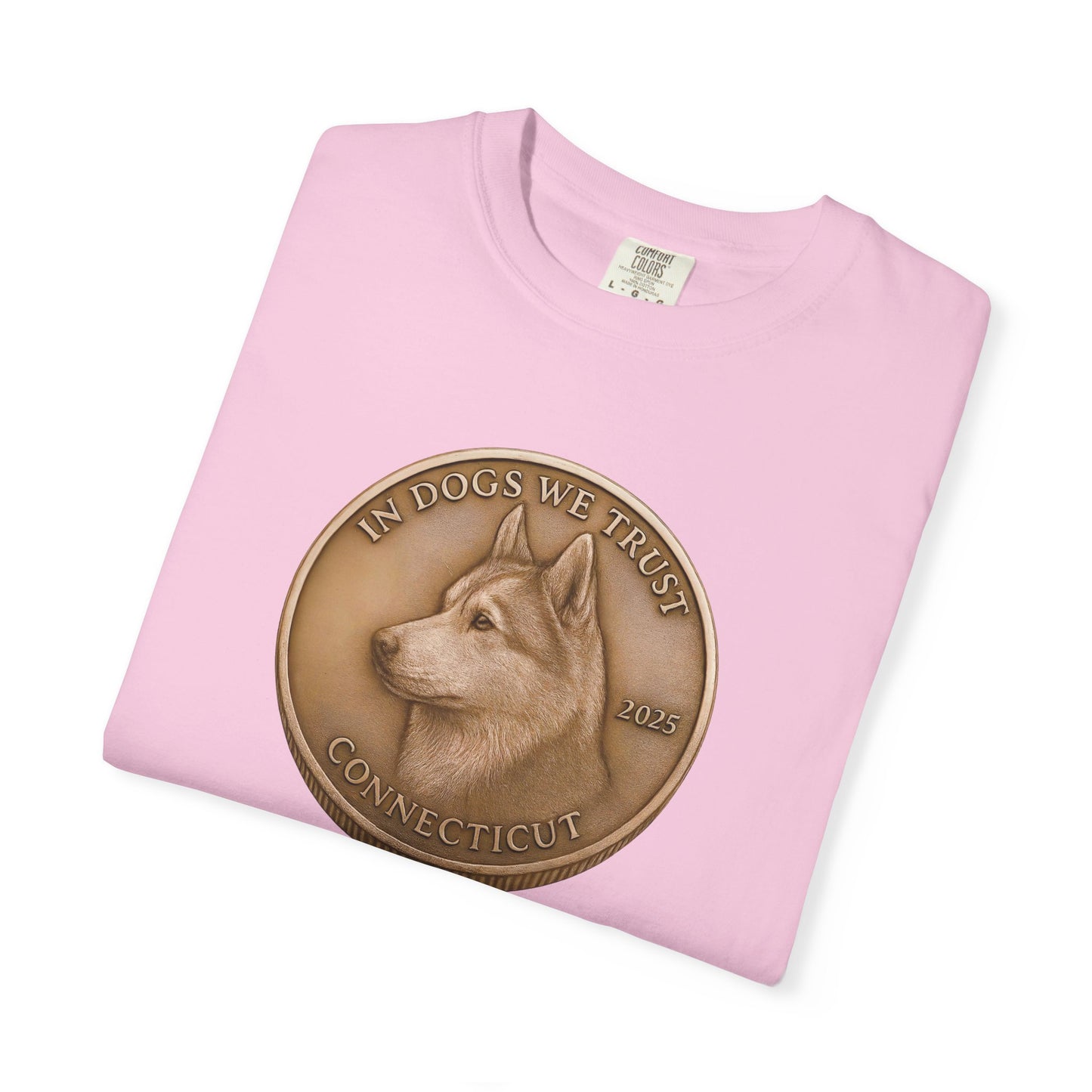 Connecticut State Coin T-Shirt Collection - Proud Dog Breed Illustrations