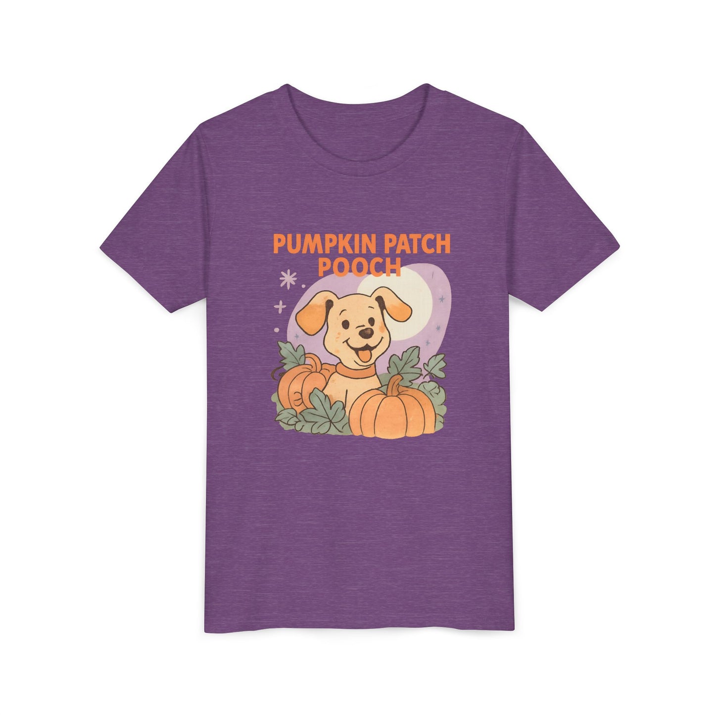 Pumpkin Patch Dog Youth Tee | Cute Halloween Shirt, Kids Fall Apparel, Dog Lover Gift, Autumn T-Shirt, Halloween Celebration