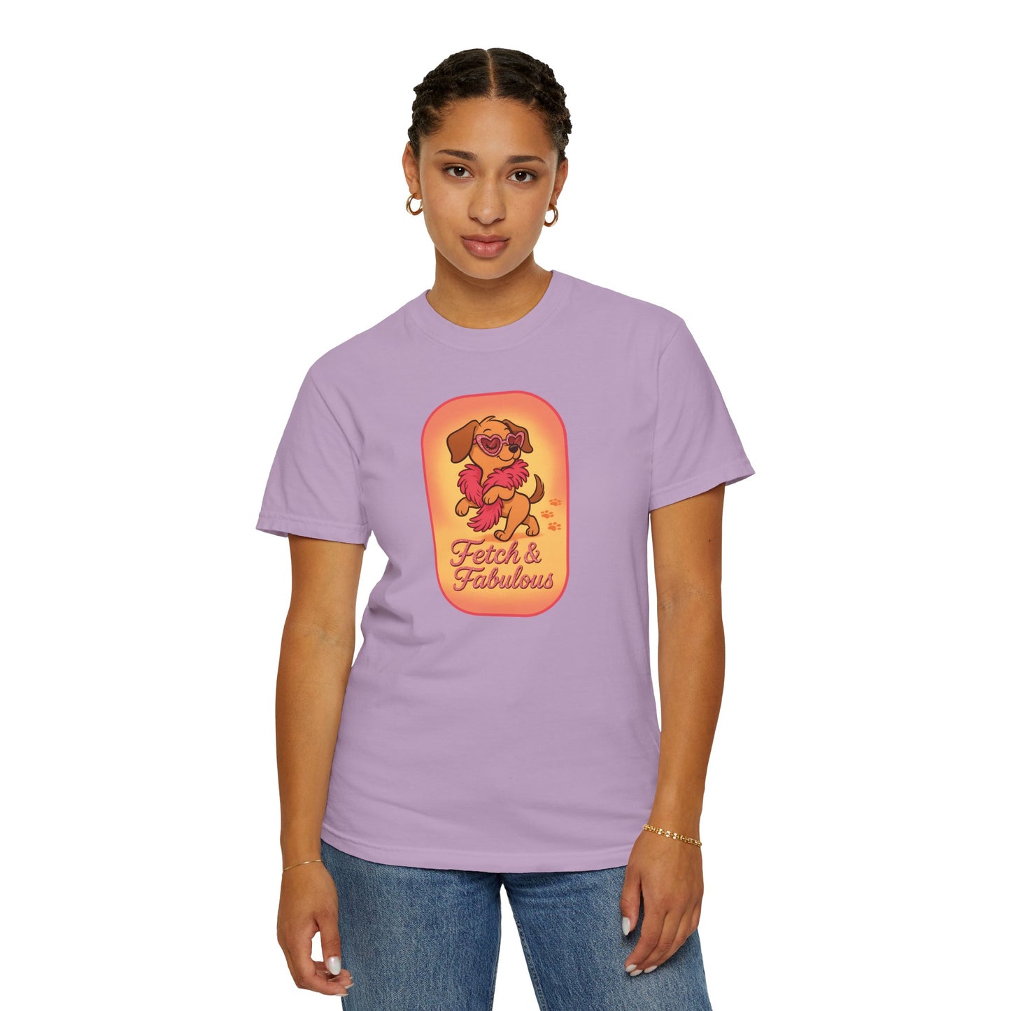 Fetch & Fabulous Dog Lover T-Shirt | Unisex Garment-Dyed Tee for Dog Owners, Pet Lovers, Birthday Gift, Casual Wear