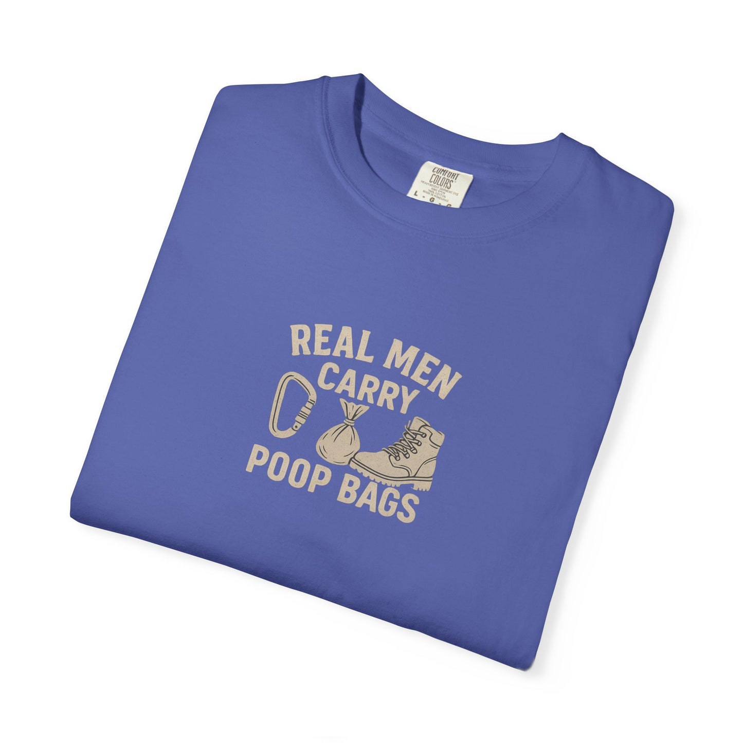 Real Men Carry Poop Bags Dog Dad T-Shirt