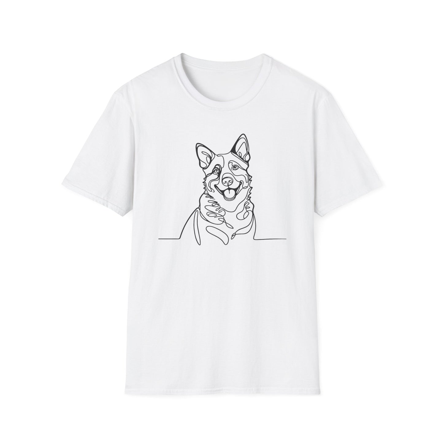 🖤 True Grit – Blue Heeler Line Art Tee