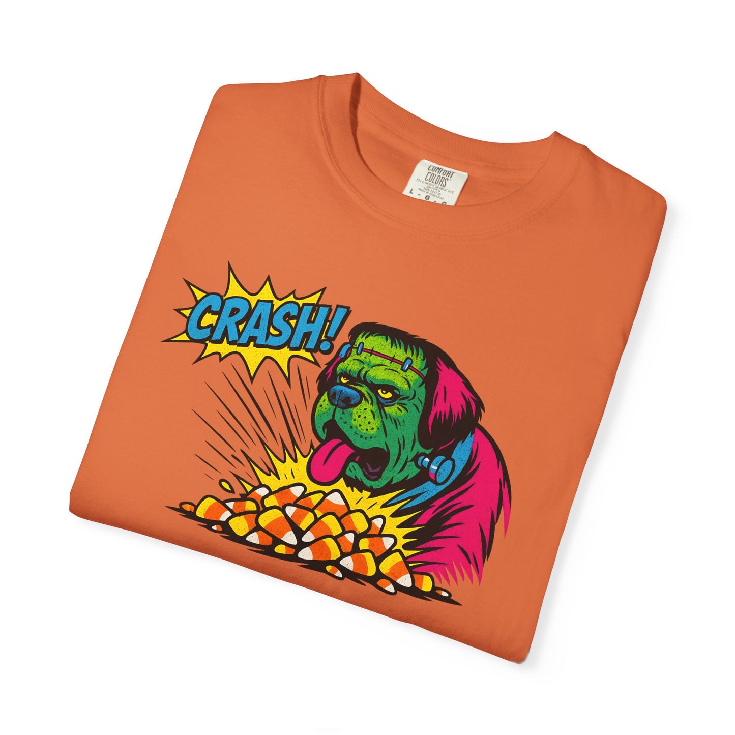 Vibrant Cartoon Graphic Tee, Crash Tee, Funky T-Shirt, Unisex Graphic Shirt, Casual Wear, Fun Gift Idea